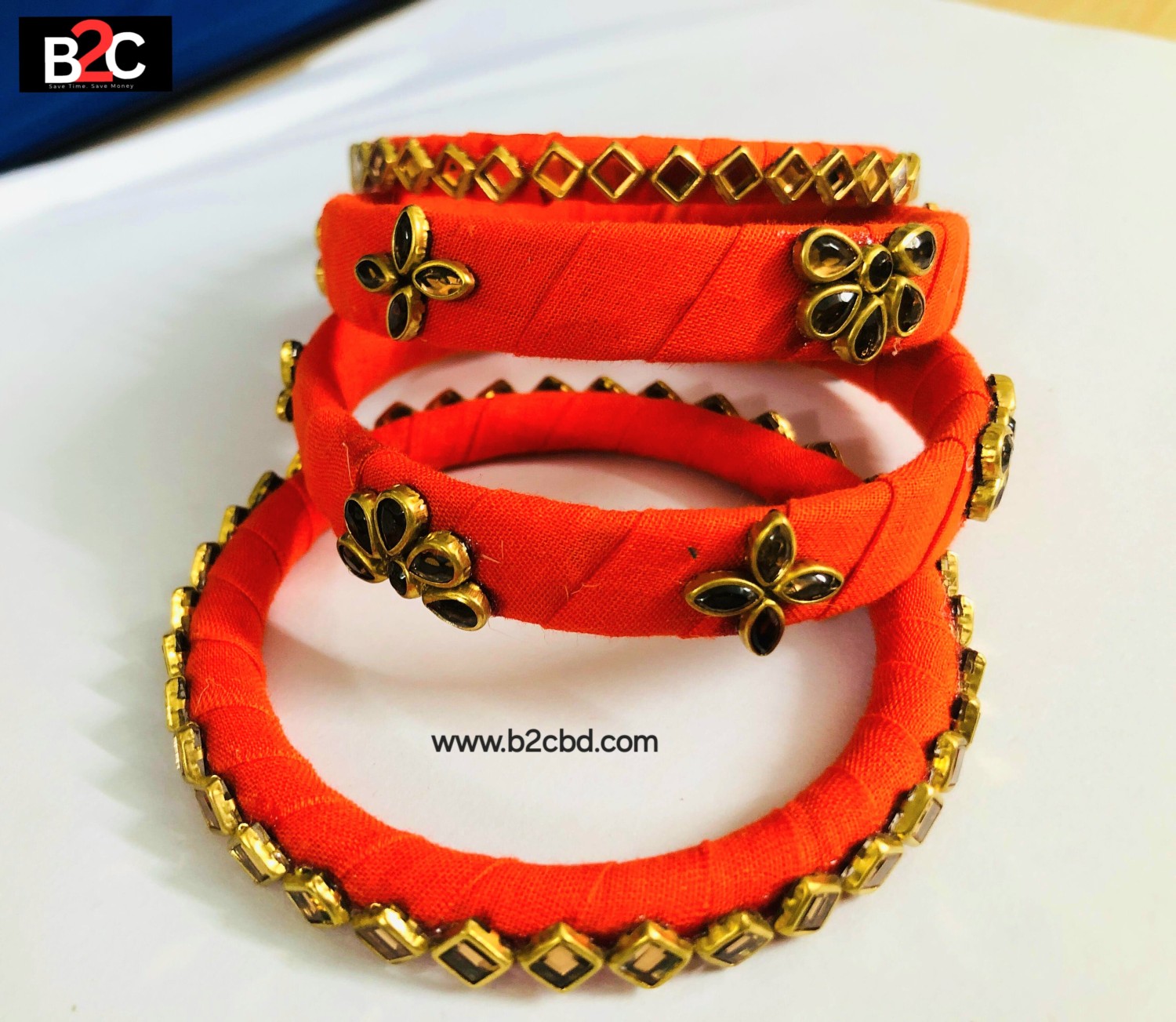 Kundon Bangles - 4pcs set